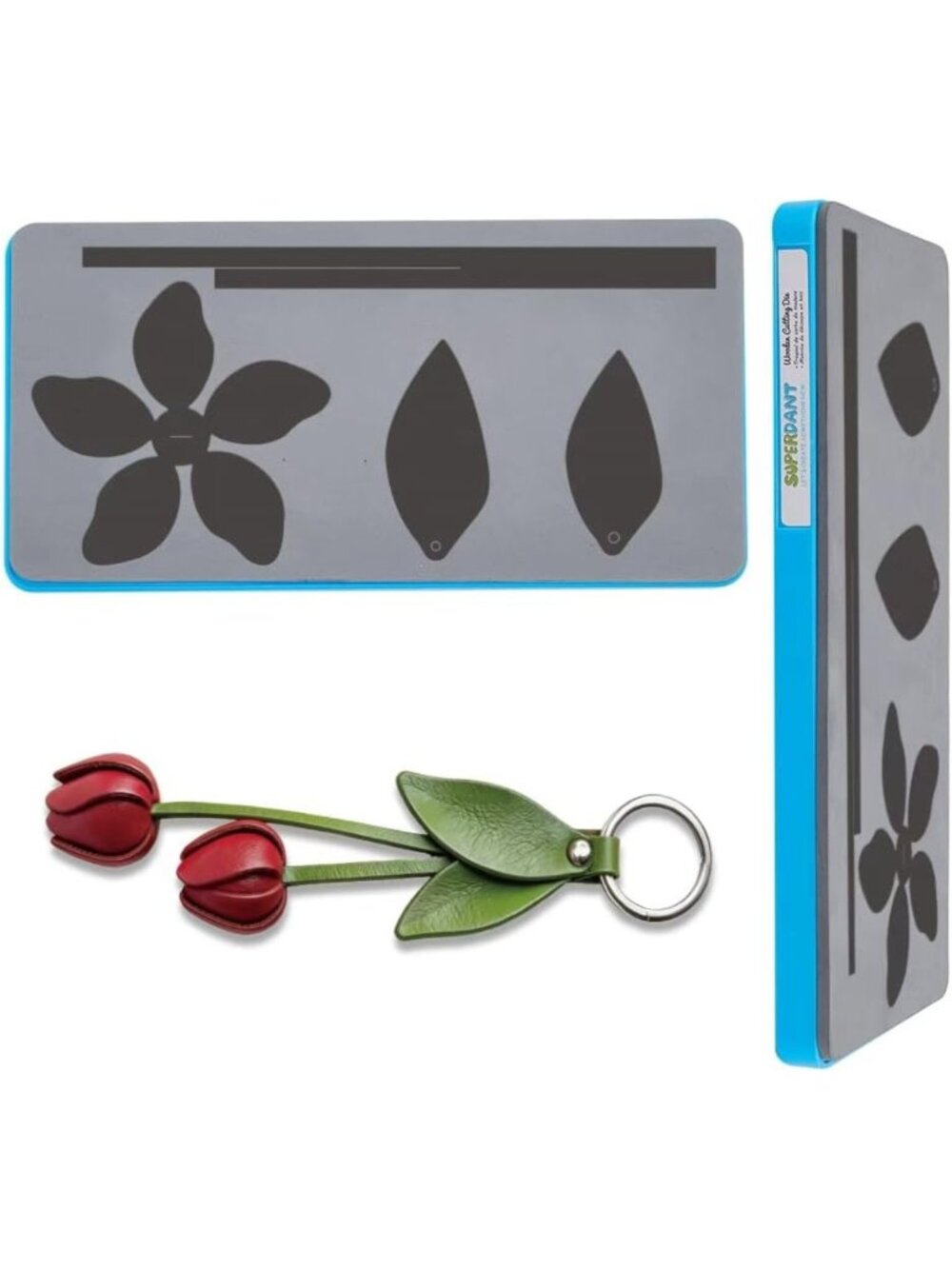 Tulip Shaped Leather Cutting Die for DIY Keychains & Bag Tags - Craft Mold Tool